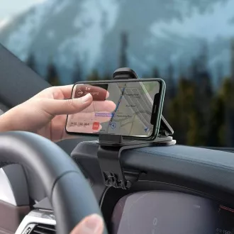 Baseus SUDZ-A01 Big Mouth Dashboard Phone Holder with Clip Black