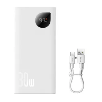 Baseus Adaman2 power bank 10000 mAh 30W 2xUSB/USB-C bijeli Baseus Adaman2 power bank 10000 mAh 30W 2xUSB/USB-C bijeli