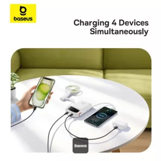 Baseus power bank Qpow 10000mAh 30W bijeli s USB-C kabelom Baseus power bank Qpow 10000mAh 30W bijeli s USB-C kabelom