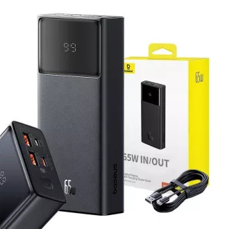 Baseus prijenosna baterija Star-Lord 20000 mAh 65W 2x USB-A/micro USB/USB-C crna Baseus prijenosna baterija Star-Lord 20000 mAh 65W 2x USB-A/micro USB/USB-C crna
