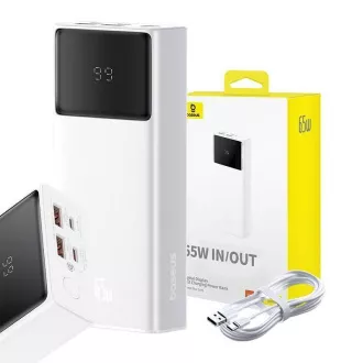 Baseus prijenosna baterija Star-Lord 20000 mAh 65W 2x USB-A/micro USB/USB-C bijela Baseus prijenosna baterija Star-Lord 20000 mAh 65W 2x USB-A/micro USB/USB-C bijela