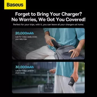 Baseus prijenosna baterija Star-Lord 30000 mAh 22.5W USB/USB-C crna