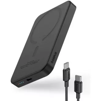 Baseus Mini power bank s bežičnim punjenjem 5000 mAh 20W USB-C crna Baseus Mini power bank s bežičnim punjenjem 5000 mAh 20W USB-C crna