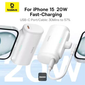 Baseus power bank 5000mAh 20W USB-C bijeli Baseus power bank 5000mAh 20W USB-C bijeli
