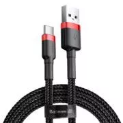 Baseus podatkovni kabel Cafule USB-C 2m 2A crveno-crni