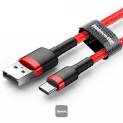Baseus podatkovni kabel Cafule USB-C 2m 2A crveni