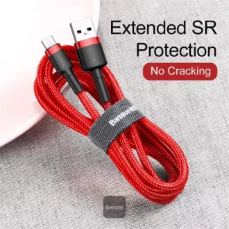 Baseus podatkovni kabel Cafule USB-C 2m 2A crveni