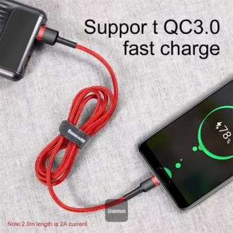 Baseus podatkovni kabel Cafule USB-C 2m 2A crveni