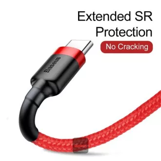 Baseus podatkovni kabel Cafule USB-C 2m 2A crveni