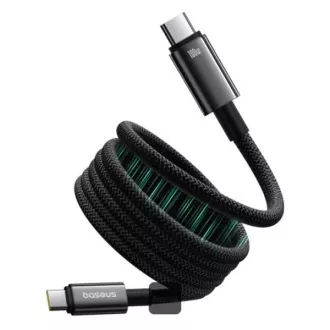 Baseus podatkovni magnetski kabel Tungsten Gold USB-C/USB-C 1m 100W crni