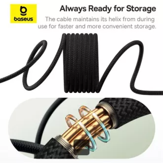 Baseus podatkovni magnetski kabel Tungsten Gold USB-C/USB-C 1m 100W crni