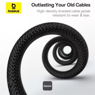 Baseus podatkovni magnetski kabel Tungsten Gold USB-C/USB-C 1m 100W crni