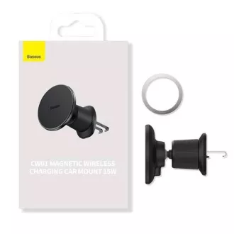 Baseus Magnetski držač za ventilacijsku rešetku s USB-C punjačem 15W+25W crni Baseus Magnetski držač za ventilacijsku rešetku s USB-C punjačem 15W+25W crni