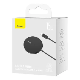Baseus bežični punjač Simple Mini3 15W USB-C crni