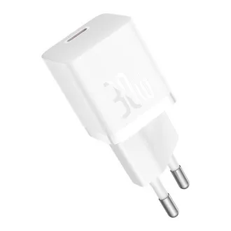 Baseus Quick punjač za mrežu GaN5 Mini 30W EU bijeli