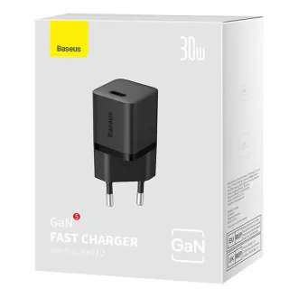 Baseus brzi punjač GaN5 Mini 30W EU crni