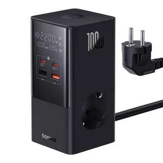 Baseus PowerCombo Tower 100W EU stanica za punjenje crna