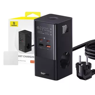 Baseus PowerCombo Tower 100W EU stanica za punjenje crna