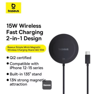 Baseus magnetna podloga za bežično punjenje Simple Mini4 Qi2 15W crna