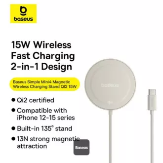 Baseus magnetna podloga za bežično punjenje Simple Mini4 Qi2 15W zlatna