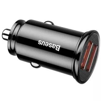 Baseus brzi auto punjač 2xUSB QC3.0 30W crni