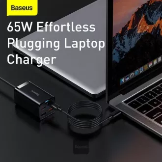 Baseus brzi punjač za mrežu GaN3 Pro, 2x USB-C, 2x USB 65W crni