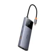 Baseus hub Series 2 USB 6u1 (USB-C/HDMI4K60Hz/USB-C(10Gbps)/USB-A(10Gbps)/RJ45/USB-C(PD) sivi