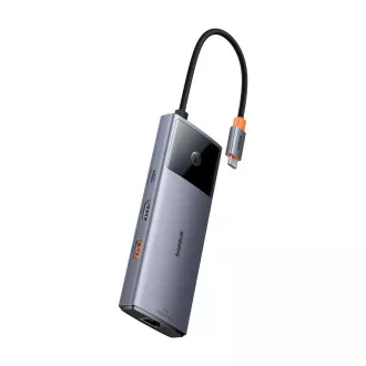 Baseus hub Series 2 USB 6u1 (USB-C/HDMI4K60Hz/USB-C(10Gbps)/USB-A(10Gbps)/RJ45/USB-C(PD) sivi