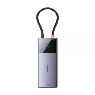 Baseus hub Series 2 USB 6u1 (USB-C/HDMI4K60Hz/USB-C(10Gbps)/USB-A(10Gbps)/RJ45/USB-C(PD) sivi