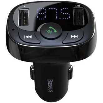 Baseus Bluetooth MP3 FM odašiljač s 2xUSB 3.4A punjenjem crne boje