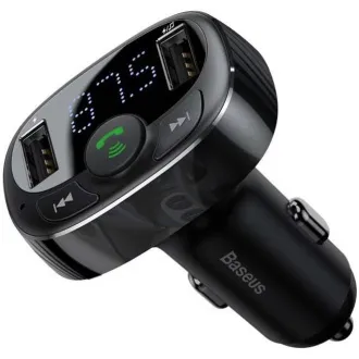 Baseus Bluetooth MP3 FM odašiljač s 2xUSB 3.4A punjenjem crne boje