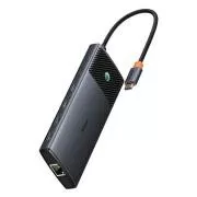 Baseus Metal Gleam II Series 10u1 USB-C HUB priključna stanica, kosmičko crna