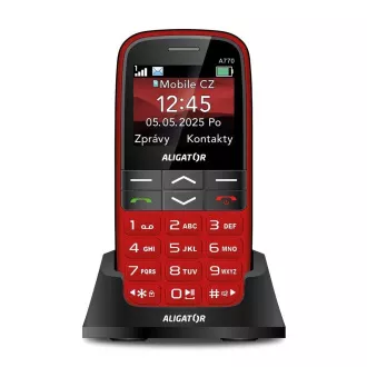 ALIGATOR A770 Senior crveni + stolni punjač ALIGATOR A770 Senior crveni + stolni punjač