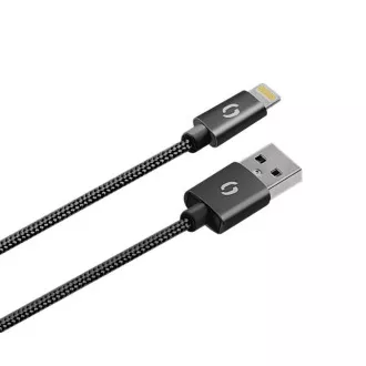 Pametni mrežni punjač ALIGATOR 3.4A, 2xUSB, smart IC, crni, kabel za iPhone/iPad 2A