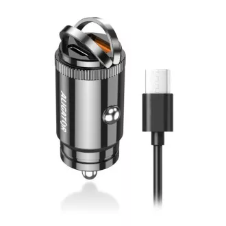 Aligator mini auto punjač Power Delivery 30W, USB-C + USB-A, USB-C/USB-C kabel