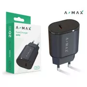 Aligator mrežni punjač A-MAX PD 20W USB-C crni