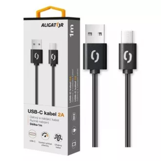 ALIGATOR Data kabel 2A, USB-C crni ALIGATOR Data kabel 2A, USB-C crni
