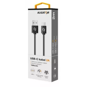 ALIGATOR Data kabel 2A USB-C 2 m crni ALIGATOR Data kabel 2A USB-C 2 m crni