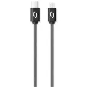 ALIGATOR Data kabel POWER 3A, USB-C/microUSB crni