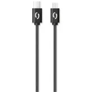 ALIGATOR Data kabel POWER 3A, USB-C/microUSB crni