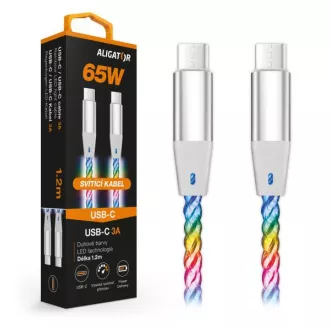 ALIGATOR Podatkovni kabel LIGHT 3A, 65W USB-C/USB-C 1,2 m ALIGATOR Podatkovni kabel LIGHT 3A, 65W USB-C/USB-C 1,2 m