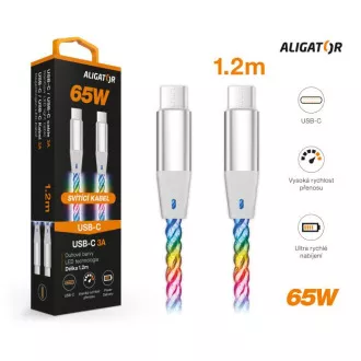 ALIGATOR Podatkovni kabel LIGHT 3A, 65W USB-C/USB-C 0,5 m ALIGATOR Podatkovni kabel LIGHT 3A, 65W USB-C/USB-C 0,5 m