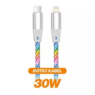 ALIGATOR Podatkovni kabel LIGHT 3A, 30W USB-C/Lightning 0,5 m ALIGATOR Podatkovni kabel LIGHT 3A, 30W USB-C/Lightning 0,5 m