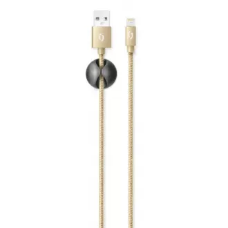 ALIGATOR PREMIUM 2A kabel, Lightning 2m, zlatni