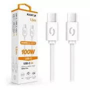Data kabel ALIGATOR POWER 100W, USB-C/USB-C 5A, 1.5m bijeli
