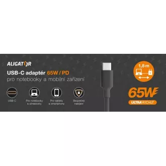 Alligator Power Delivery 65W USB-C adapter