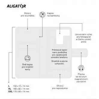 ALIGATOR torbica UNIVERSE, veličina XL (160*81) rozo-zlatna