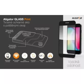 Aligator zaštitno kaljeno staklo GLASS PRINT, Xiaomi Redmi A2, crno, lijepljenje cijelom površinom Aligator zaštitno kaljeno staklo GLASS PRINT, Xiaomi Redmi A2, crno, lijepljenje cijelom površinom