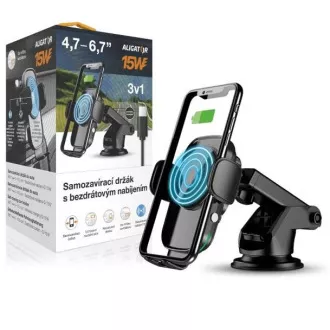 ALIGATOR Samozatvarajući držač K2, bežični 15W, univerzalni