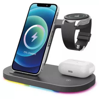 Aligator Smart Station S s bežičnim punjenjem 3u1, 15W Aligator Smart Station S s bežičnim punjenjem 3u1, 15W
